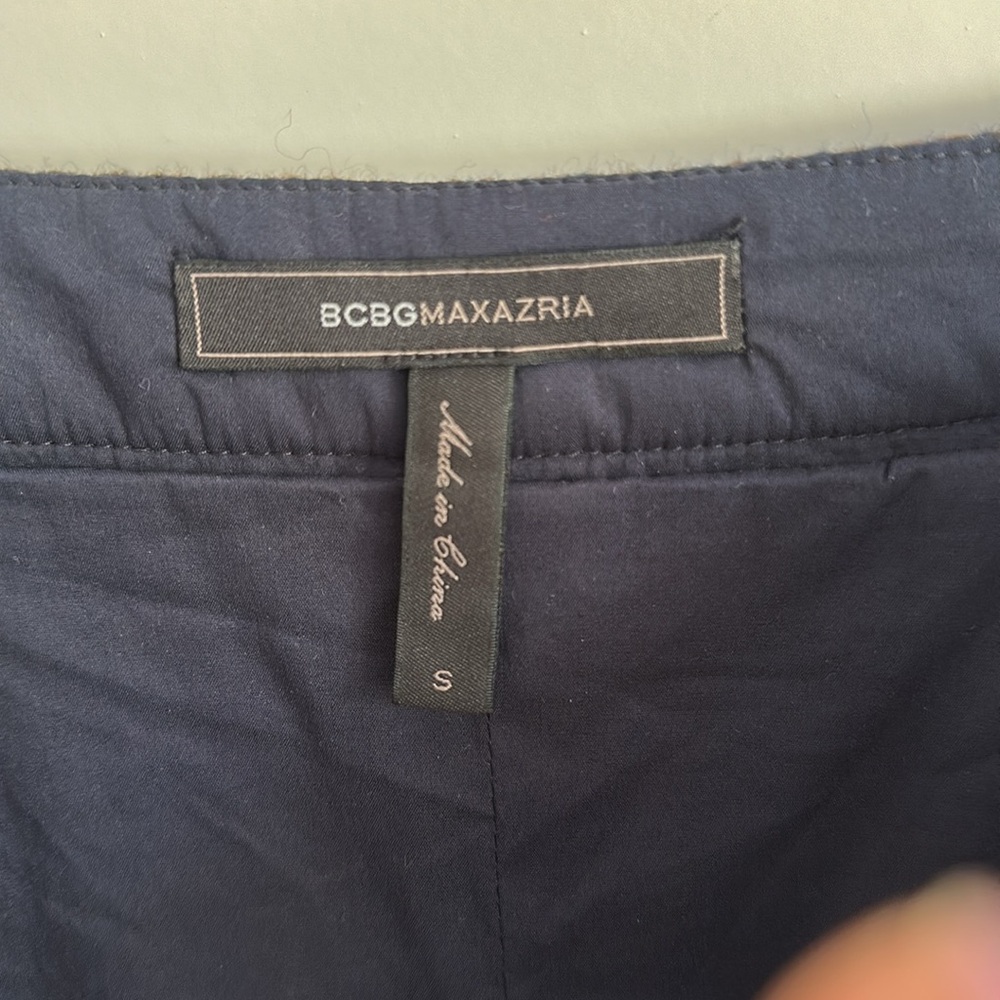 Bcbgmaxazria Patchwork Zip Front Lined Mini Skirt - image 7